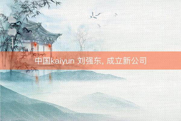 中国kaiyun 刘强东， 成立新公司