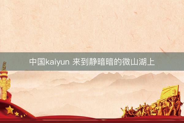 中国kaiyun 来到静暗暗的微山湖上